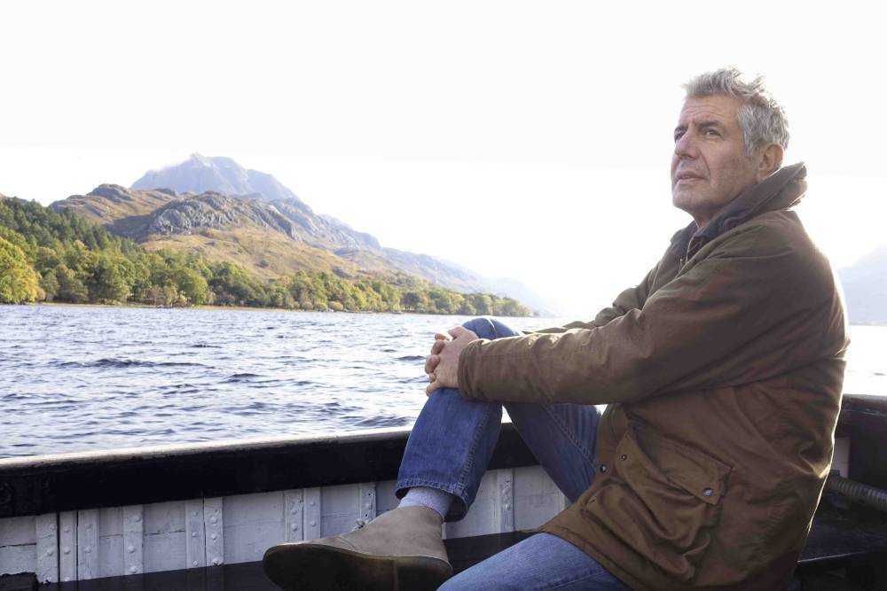 Anthony Bourdain: Parts Unknown - 301 - Scotland Tony on the boat leaving Letterewe Estate in the Highlands.