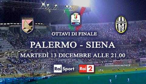 Rai 2: sfida di Coppa Italia fra Palermo e Siena | Digitale terrestre: Dtti.it