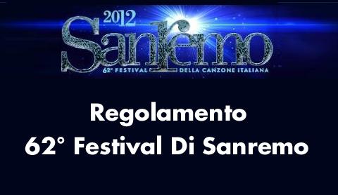 Pubblicato il regolamento del 62° Festival della Canzone Italiana Sanremo | Digitale terrestre: Dtti.it