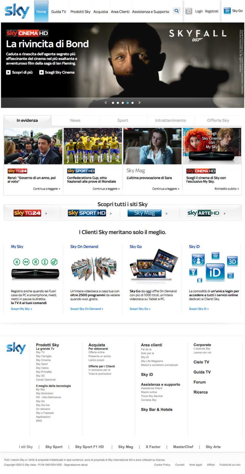 Sky rilancia la sua presenza sul web, on line i nuovi siti | Digitale terrestre: Dtti.it