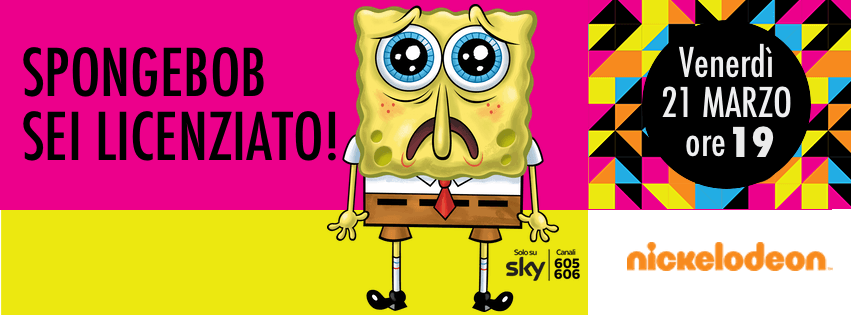 Spongebob "sei licenziato!", puntata inedita stasera su Nickelodeon | Digitale terrestre: Dtti.it