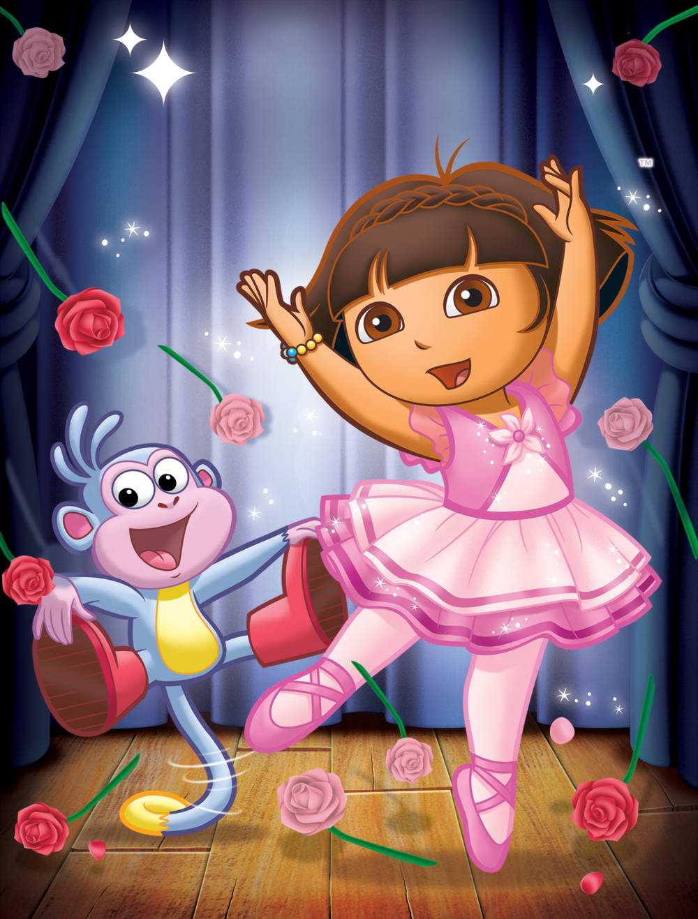 "Dora's Ballet Adventure"-- Pictured: Boots and Dora in DORA THE EXPLORER on Nickelodeon. Photo: /Nickelodeon. ©2011 Viacom International, Inc. All Rights Reserved.