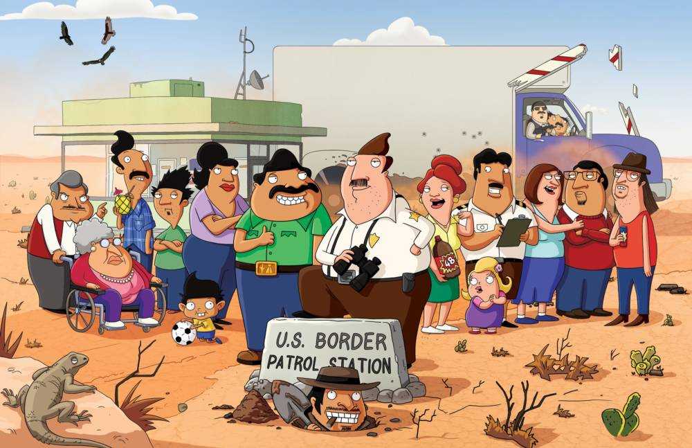 BORDERTOWN: As the Gonzalez and the Buckwald families paths begin to cross, the two families soon become bound by romance, conflict and, perhaps most importantly, friendship Ð a word that means the same, no matter what side of the border youÕre from on BORDERTOWN, a new animated comedy about two families living in a Southwest desert town on the U.S. - Mexico border, premiering Sunday, Jan. 3, at 9:30/8:30c on FOX.  BORDERTOWN ª and ©Ê2015 TCFFC ALL RIGHTS RESERVED.  CR: FOX