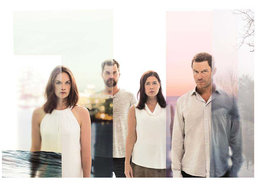 Ruth Wilson as Alison, Joshua Jackson as Cole, Maura Tierney as Helen and Dominic West as Noah Solloway in The Affair (season 3). - Photo: Steven Lippman/SHOWTIME