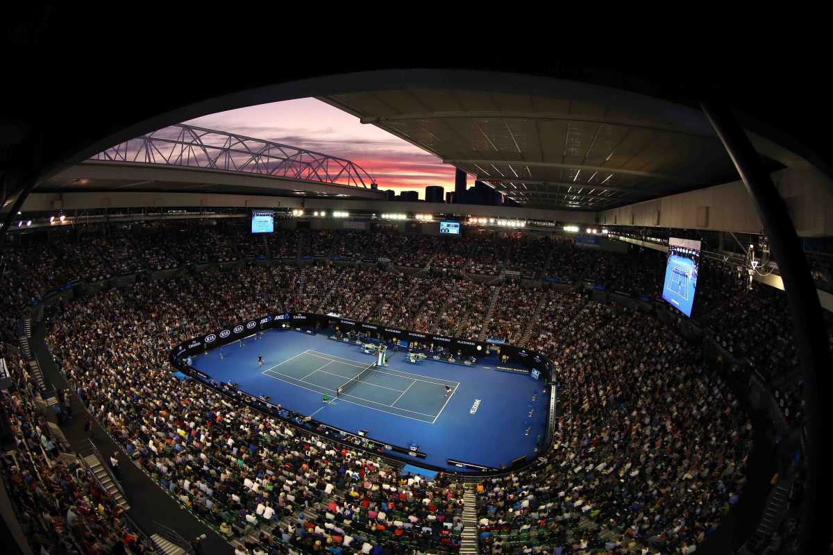 MELBOURNE, AUSTRALIA - JANUARY 31:  A general view of Rod Laver Arena during the Men's Final match between Andy Murray of Great Britain and Novak Djokovic of Serbia on day 14 of the 2016 Australian Open at Melbourne Park on January 31, 2016 in Melbourne, Australia.  (Photo by Quinn Rooney/Getty Images)