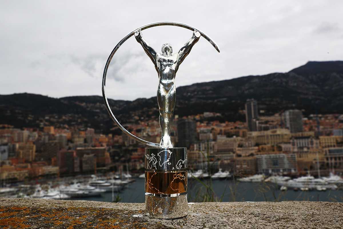 MONACO - FEBRUARY 13:  The Laureus World Sports Awards trophy stands by the Monaco harbour prior to the 2017 Laureus World Sports Awards on February 13, 2017 in Monaco, Monaco.  (Photo by Matthew Lewis/Getty Images for Laureus)