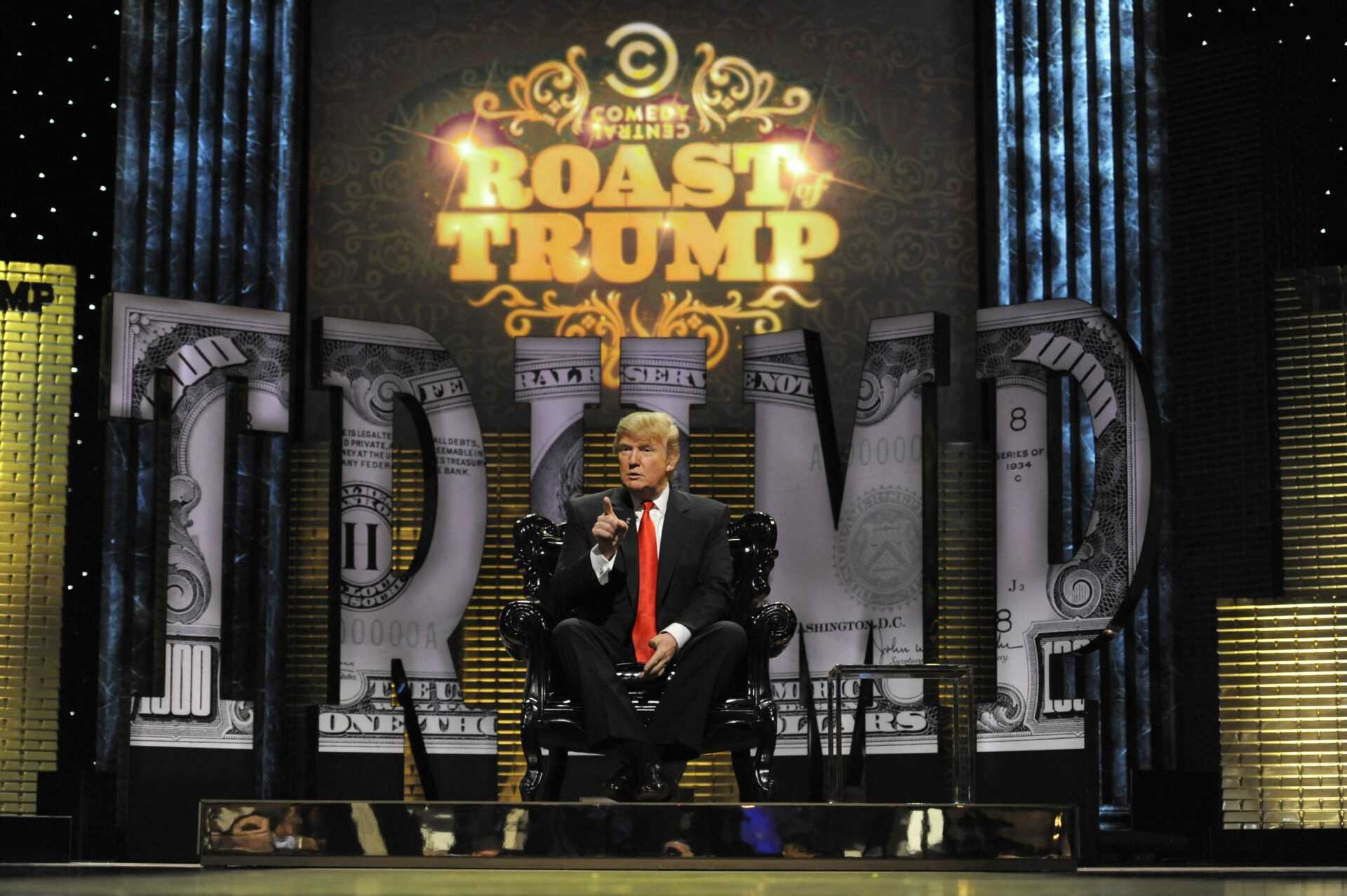 NEW YORK, NY- MARCH 9: Donald Trump appears on the Comedy Central Roast of Donald Trump at Hammerstein Ballroom, March 9, 2011 in New York City. (Photo by Frank Micelotta/PictureGroup)