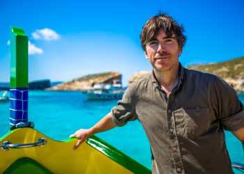 Picture shows_Presenter Simon Reeve in Malta’s Blue Lagoon