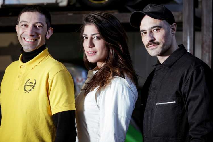 CORTESIE PER L'AUTO - Marcello Mereu – car detailer, Vicky Piria – pilota, Emanuele Sabatino – meccanico
