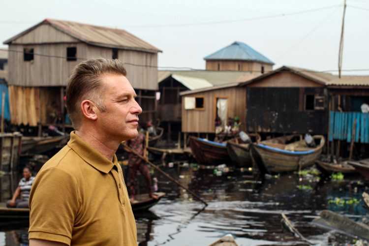 Picture Shows: Chris Packham in Lagos, Nigeria Chris Packham
