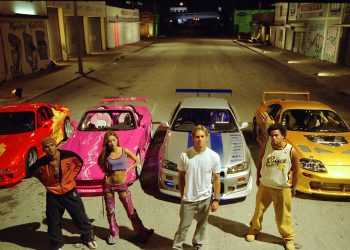 (L-R) Amaury Nolasco, Devon Aoki, Paul Walker and Michael Ealy