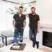 As seen on Celebrity IOU, Property Brothers Drew and Jonathan Scott in Valarie Cearley’s newly remodeled Living Room at her home in Los Angeles, CA.