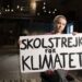 Picture Shows: Greta Thunberg with Sign close up in Stockholm