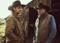 John Dutton (R- Kevin Costner) hands over the reigns to the Ranch to his youngest son Kayce (L-Luke Grimes)  Season 2 of "Yellowstone" returns to Paramount Network starting Wednesday, June 19 at 10 PM, ET/PT.