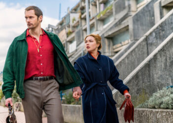 Alexander Skarsgård as Becker, Florence Pugh as Charlie Ross - The Little Drumer Girl _ Season 1, Episode 3  - Photo Credit: Jonathan Olley/AMC/Ink Factory