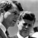 D18JRG President John Kennedy and Attorney General Robert Kennedy during ceremonies honoring the bravery of young African Americans. A