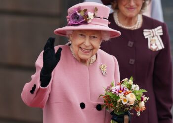 Queen Elizabeth II leaves after attending the opening ceremony of the sixth session of the Senedd in Cardiff. Picture date: Thursday October 14, 2021.