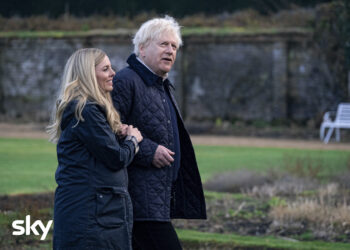 Picture shows: Carrie (OPHELIA LOVIBOND) and Prime Minister Boris Johnson (KENNETH BRANAGH)