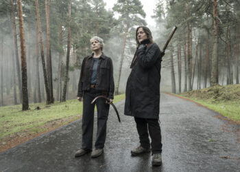 Melissa McBride as Carol Peletier, Norman Reedus as Daryl Dixon - The Walking Dead: Daryl Dixon _ Season 3 - Photo Credit: Carla Oset/AMC
