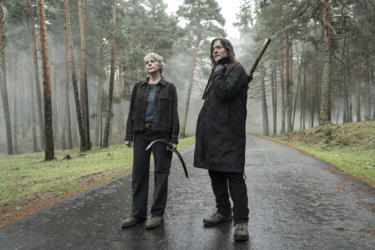 Melissa McBride as Carol Peletier, Norman Reedus as Daryl Dixon - The Walking Dead: Daryl Dixon _ Season 3 - Photo Credit: Carla Oset/AMC